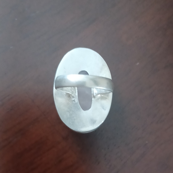 Real ROSE QUARTZ  SILVER RING - Picture 9 of 9